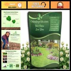 Perennial White Dutch Clover Seed 5 lbs – Nitrocoated, Inoculated, Lawn Alternat