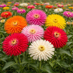 Giant Cactus Zinnia Seeds Mix Heirloom Non GMO Cut Flower