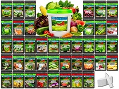 Survival Seed Vault 25,000+ Heirloom Non-GMO Seeds | 40 Varieties | USA Packed