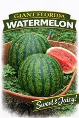 Giant Florida Watermelon Seeds Heirloom Non-GMO Sweet Large Fruit