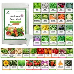 Heirloom Vegetable Seeds Survival Garden Kit – Over 18,000 Seeds, 39 Varieties