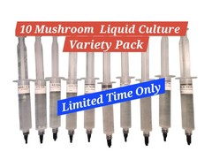 Ultimate 10 Mushroom Liquid Culture Variety Pack