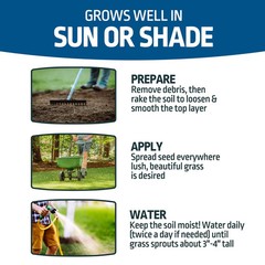 Expert Gardener Sun & Shade Southern Grass Seed Mix Sun to Partial Shade 20 lb