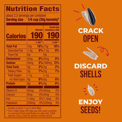 BIGS Sunflower Seeds, Sizzlin‘ Bacon Flavor, 8g Protein, 5.35 oz.