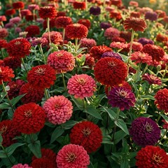 Zinnia GIGANTICA BORDEAUX Bouquet Mix Romantic Huge Double Blooms 50 Seeds!