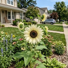 100 White Nite Sunflower Seeds Outdoor Patio Decor – Beginner Friendly