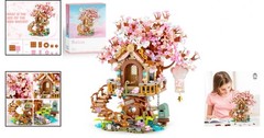 Creative Japanese Cherry Blossom Treehouse Model – 1149 Interlocking Bricks