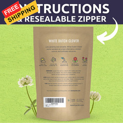White Dutch Clover – Bulk 1/4 Pound Pouch – Bag (150,000 Seeds)