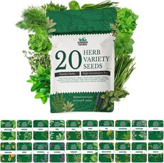 20 HERB Seeds Variety Pack Culinary Herbs Indoor Outdoors Herb Seeds, Basil & mo